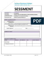 Assessment - SITHIND002 - Source and Use Information On The Hospitality Industry