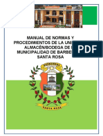 Manual de Normas y Procedimientos Unidad de Almacén-Bodega Municipal