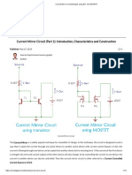 Current Mirror Circuit Designs Using BJT and MOSFET