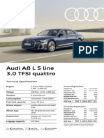 Audi A8 L S Line 3.0 TFSI Quattro: Technical Specifications