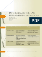 Diferencias Entre Las Herramientas Ofimaticas