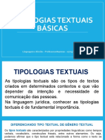 Aulas 03 e 04 - Tipologias Textuais Básicas - 2022