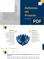 Definición Del Proyecto: Mg. Geraldine Alvizuri Llerena