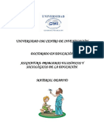 Problemas Filosoficos y Sociologicos de La Educacion