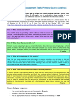 Year 9 History Assessment Task Primary Source Analysis