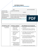 Jsa For Gypsum Fixing & Dismentling