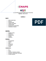 NTEX Exam Syllabus