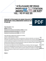 Projet D'élevage de 2000 Poules Pondeuses