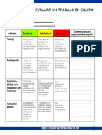 4 Rubrica para Evaluar Un Trabajo en Equipo