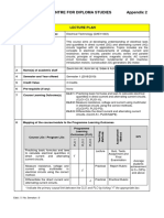 Lecture Plan - DAE11003 (Electrical Technology)