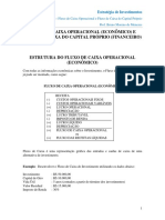 Fluxo de Caixa Operacional (Econômico) e Fluxo de Caixa Do Capital Próprio (Financeiro)