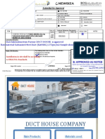 M (#010) COMPANY PROFILE FOR DUCT HOUSE CO. For Galvanized Sheet Metal H.V.A.C Duct Work