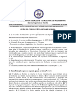 Exame Normal de Direito Fiscal ISCTEM 2021 - Grelha de Correcção 04.09.2021