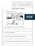 Substantivos, Adjetivos e Tonicidade 4° Ano