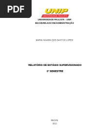 RELATÓRIO ESTÁGIO ADM - UNIP MARIA NAIARA DOS SANTOS LOPES Correção 2-4
