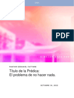 El Problema de No Hacer Nada