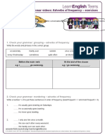 Adverbs of Frequency - Exercises