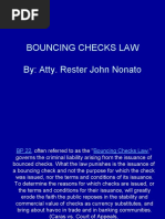 Topic Bouncing Checks Law