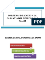 Barreras de Acceso A La Garantía Del Derecho A La Salud