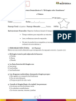 2°básico Evaluación Lectura Domiciliaria El Dragón Color Frambuesa.