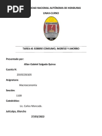 Universidad Nacional Autónoma de Honduras Unah-Curno: 20192230105 Macroeconomía 1100 Lic. Carlos Moncada