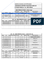 14.10.2022 Schedule