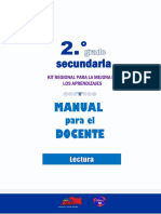 Manual para El Docente 2.° Lectura Secundaria 2022