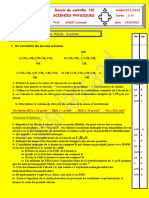 Devoir de Contrôle N°2 - Sciences Physiques Oxydation Menagée Des Alcools+ Cinematique - 3ème Sciences Exp (2011-2012) MR Sassi Lassaad