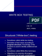 White Box Testing: Anuja Arora Cse / It Jiitu, Noida