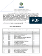 Edital N. 125.2022.SEGEP .GCP Divulga o Resultado Preliminar Das Analises Dos Documentos e Titulos Processo Seletivo Medico SEGEP - Cpmed