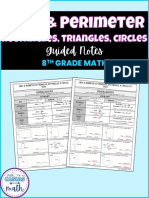 Guided Notes: 8 Grade Math