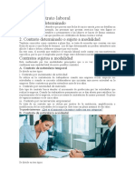 Tipos de Contrato Laboral