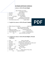 Present Simple and Present Continuous Past Simpl and Past Continuous