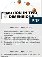 Motion in 2 Dimensions