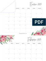 Lindo Calendario 2023 Flores PDF