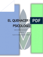 Quehacer Del Psicologo