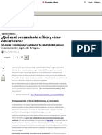 Qué Es El Pensamiento Crítico y Cómo Desarrollarlo