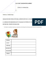 LENGUA 1° C Trabajo para Trayectos 2020-2021