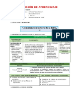 Sesion de Comunicacion Comprension de Texto H