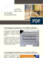 La Investigación Exploratoria Con Análisis Cualitativo