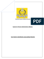 Identification (DLC) Via Aadhaar Biometric in SPARSH Portal