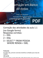 Aula 1.2 - Criação de Banco de Dados