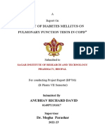 Impact of Diabetes Mellitus On Pulmonary Function Tests in Copd