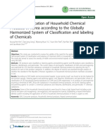 Hazard Classification of Household Chemical Products in Korea According To The Globally Harmonized System of Classification and Labeling of Chemicals