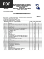 Histórico de Estudiantes