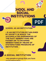 School and Social Institution Edited