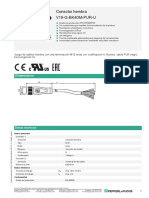 Conector Hembra V19-G-BK40M-PUR-U: Dimensiones