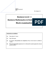 BL 2 Business Mathamatics (Mock Exam Paper - English)