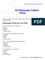 CSS &#038 PMS Philosophy Subject MCQs