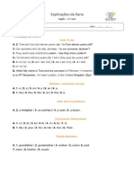 Inglês 5 Ano - Ficha 1 - Resoluções